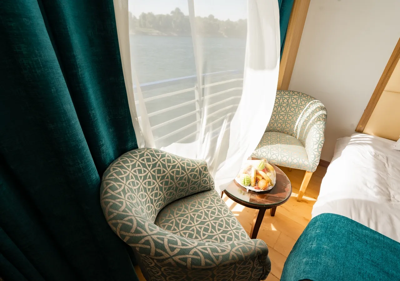 Cabin aboard the MS Monica Nile Cruise Nile cruise